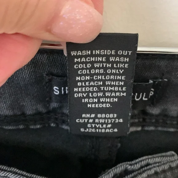 Sincerely Jules Black Flare Wide Leg Jeans High Waisted and FrayHem women SZ 27 - Picture 6 of 14